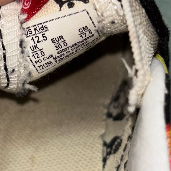 Vans Disney Classic Slip-On toddler size 12.5 Mickey & Minnie & Checker Flame - Picture 6 of 7